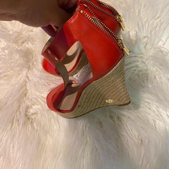 Michael Kors Red Wedge Sandals - Picture 8 of 8